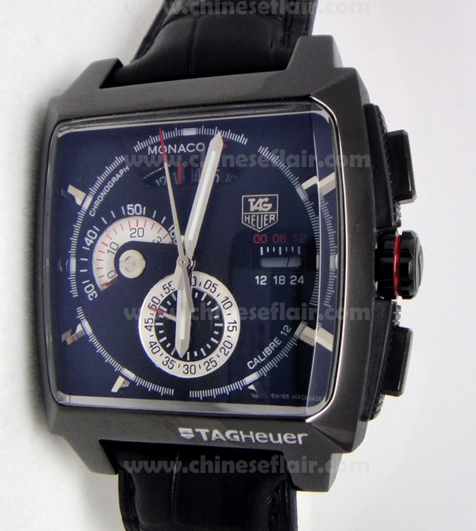 Replica Tag Heuer Monaco LS Watch Black Face